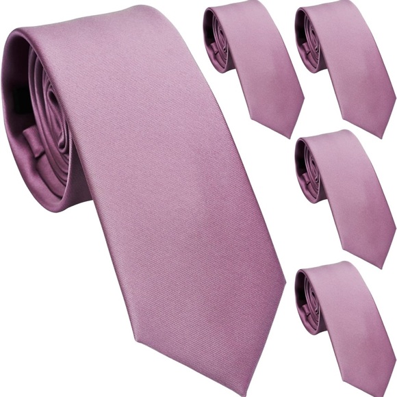 Mauve Skinny Tie - Picture 2 of 7